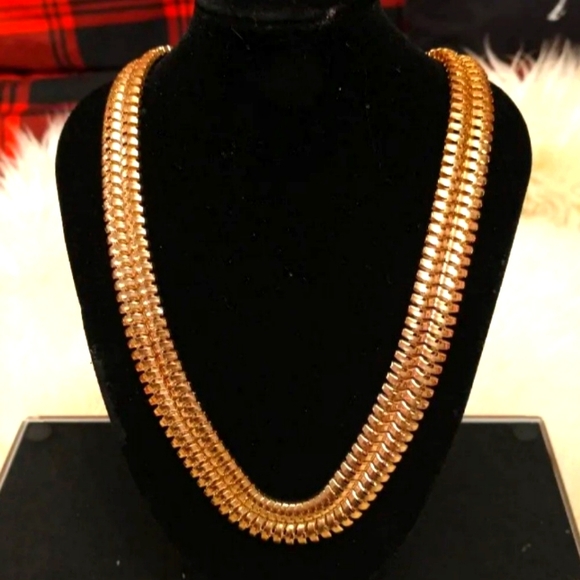 Galvanized Fish Bone Chain Necklace - Picture 3 of 4